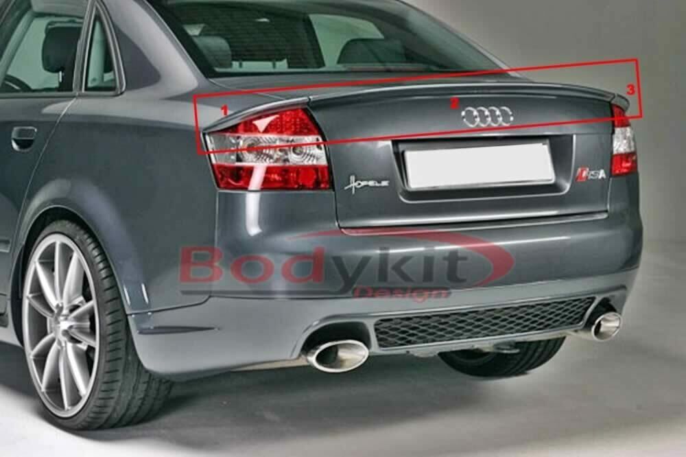 Audi A4 Uyumlu Yedek Parça 3 Parça Spoiler
