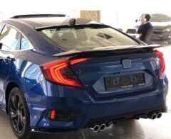 Honda Civic Uyumlu FC5 2016-2020 İçin Uyumlu Difüzör 4 Egzoz Paiano Black