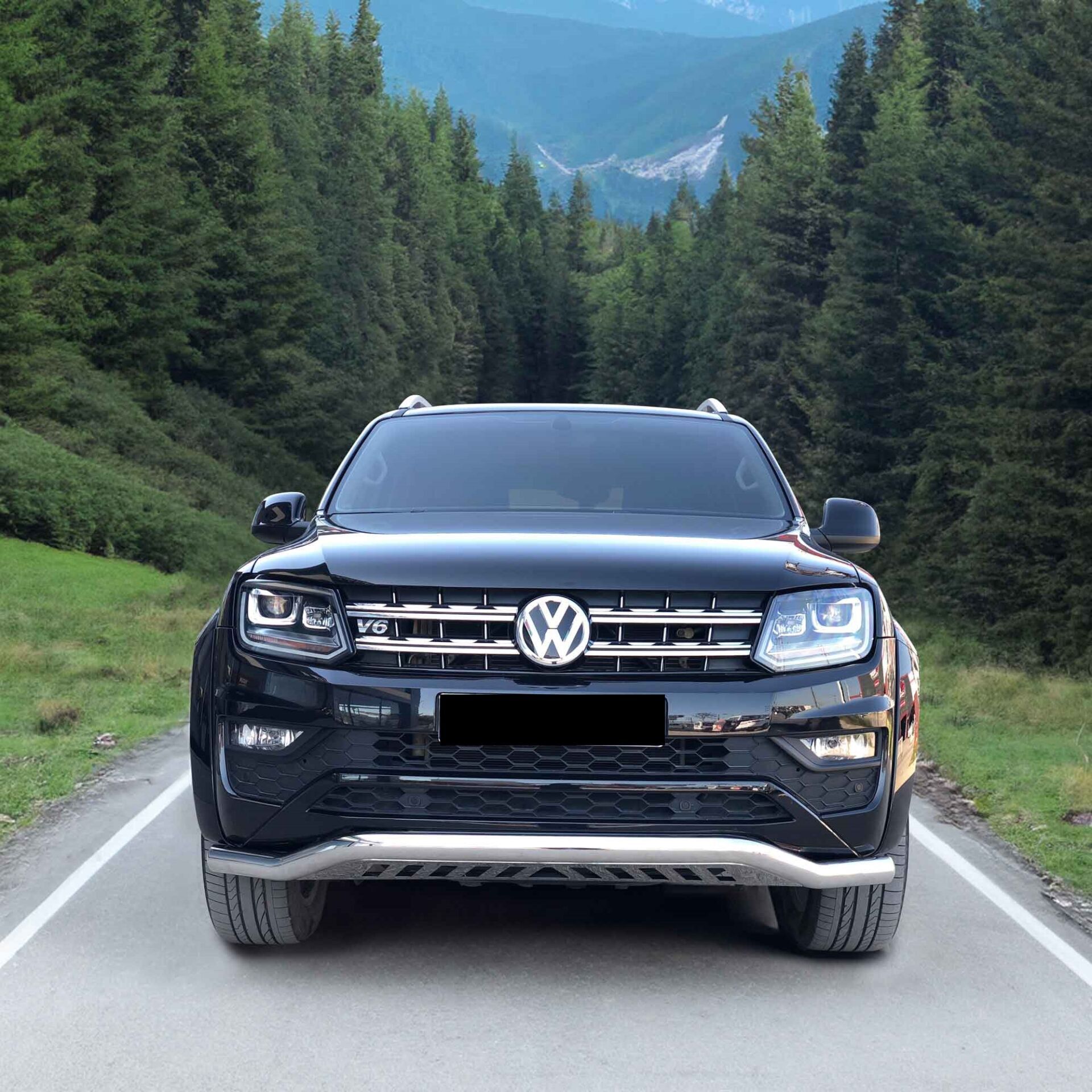 Toyota Revo 2006+ Uyumlu Yedek Parça Off Road Saclı Ön Koruma Ön Tampon Koruma Demiri Krom GloPlus AQM4WD PST21