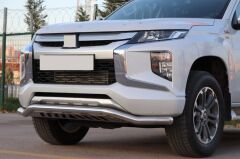 Mercedes X Class 2017+ Uyumlu Yedek Parça Off Road Saclı Ön Koruma Ön Tampon Koruma Demiri Krom GloPlus AQM4WD PST21