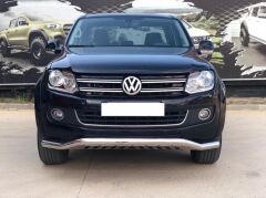 Volkswagen Amarok Uyumlu 2010+ Off Road Saclı Ön Koruma Ön Tampon Koruma Demiri Krom GloPlus AQM4WD