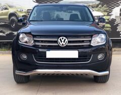 Volkswagen Amarok Uyumlu 2010+ Off Road Saclı Ön Koruma Ön Tampon Koruma Demiri Krom GloPlus AQM4WD