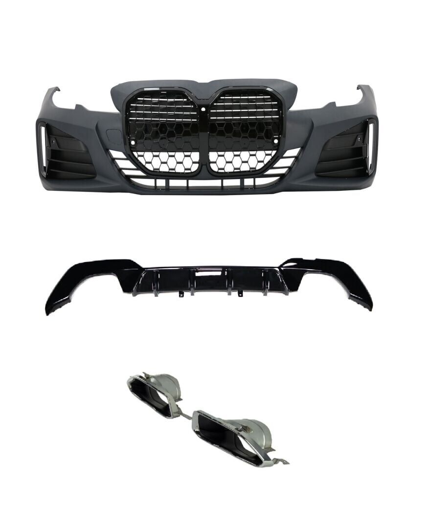 Bmw 3 Serisi G20 İçin G22 Uyumlu Dönüşüm Body Kit (Piano Black Çerçeveli)