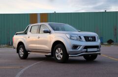 Nissan Navara 2006+ Off Road Uyumlu Saclı Ön Koruma Ön Tampon Koruma Demiri Krom GloPlus AQM4WD PST21