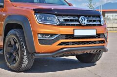 Volkswagen Amarok 2010+ Uyumlu Off Road Saclı Ön Koruma Ön Tampon Koruma Demiri Siyah GloPlus AQM4WD PST22