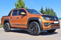 Volkswagen Amarok 2010+ Uyumlu Off Road Saclı Ön Koruma Ön Tampon Koruma Demiri Siyah GloPlus AQM4WD PST22