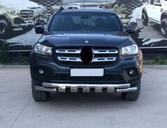 Mercedes X-Class 2017+ Uyumlu Yedek Parça Off Road Krom Ön Koruma Ön Tampon Koruma Demiri Glocity AQM4WD PST23