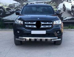 Mercedes X-Class 2017+ Uyumlu Off Road Krom Ön Koruma Ön Tampon Koruma Demiri Glocity AQM4WD PST23