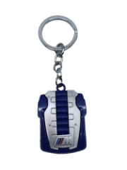 Bmw Uyumlu Yedek Parça M Motor Kapağı Anahtarlık Mavi