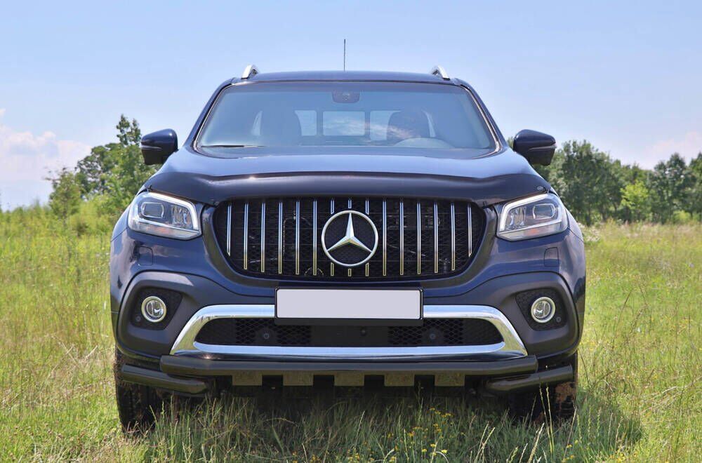 Mercedes X-Class 2017+ Uyumlu Off Road Siyah Ön Koruma Ön Tampon Koruma Demiri Glocity AQM4WD PST24