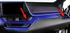 Toyota C-HR 2016-2019 Için Uyumlu Konsol Alt Kaplama 2 Parça Mavi
