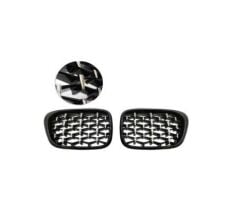 Bmw E46 2002-2004 Uyumlu Diamond Panjur Böbrek Piano Black