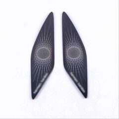 Volkswagen Golf 8 Uyumlu Yedek Parça İçin Uyumlu Harman Kardon Tweeter Kaplama - Titanyum Siyah (Life,Style,İmpression Paket için