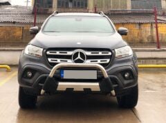 Mercedes X-Class 2017+ Uyumlu Off Road Krom Poliüretan Ön Koruma Ön Tampon Koruma Demiri Amazonplus AQM4WD PWT15