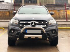 Mercedes X-Class 2017+ Uyumlu Off Road Krom Poliüretan Ön Koruma Ön Tampon Koruma Demiri Amazonplus AQM4WD PWT15