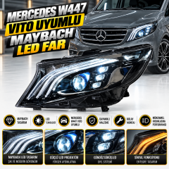 Mercedes W447 Vito Uyumlu Maybach Led Far