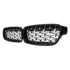 Bmw F30 2012-2018 Uyumlu Diamond Böbrek Panjur Piano Black