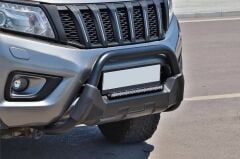 Nissan Navara 2006+ Off Road Uyumlu Yedek Parça Poliüretan Ön Koruma Ön Tampon Koruma Demiri  Siyah Amazonplus AQM4WD PWT16