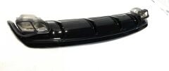 Mercedes W117 CLA 45 2013-2015 Uyumlu Difüzör Siyah Egzoz Seti