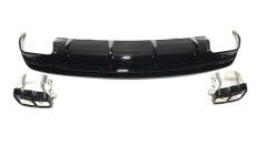 Mercedes W117 CLA 45 2013-2015 Uyumlu Difüzör Siyah Egzoz Seti