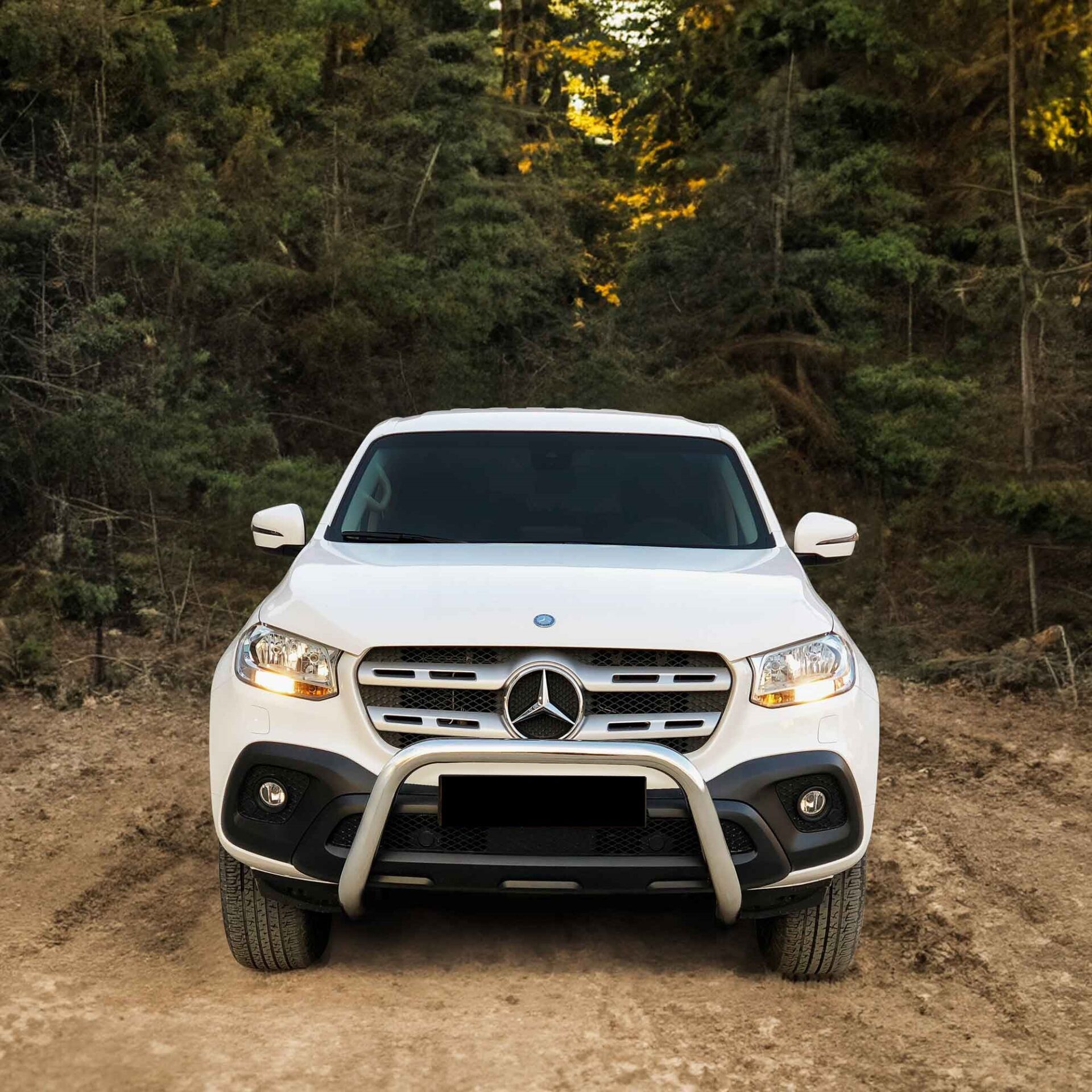 Mercedes X-Class 2017+ Uyumlu Off Road Krom Ön Koruma Ön Tampon Koruma Demiri Krom Dinamic Plus AQM4WD PWT21