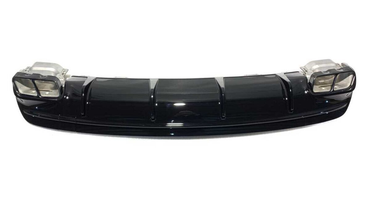 Mercedes W117 CLA 45 2016-2019 Uyumlu Yedek Parça Difüzör Siyah Egzoz Seti