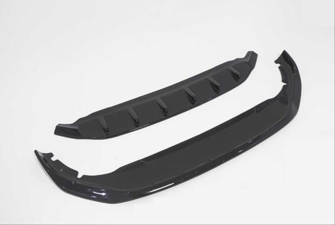 Volkswagen Golf 8 Uyumlu  Piano Black Ön Lip  (Parlak Siyah) (Style-Life-İmpression Tampon İçin)