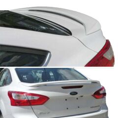 Ford Focus 3 - 3,5  Uyumlu Yedek Parça Sedan Makyajlı Spoiler Boyalı Fiber