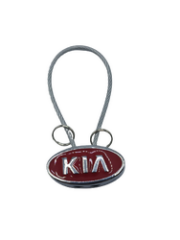 Kia Uyumlu Yedek Parça Çelik Telli Metal Anahtarlık Kırmızı
