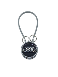 Audi  Uyumlu Yedek Parça Çelik Telli Metal Anahtarlık Siyah