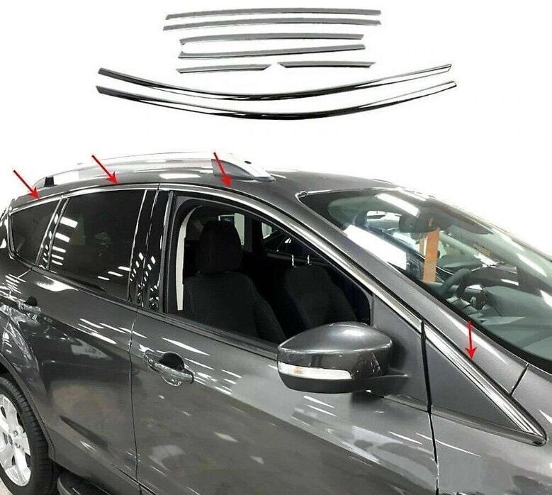 Ford Kuga Uyumlu 2013-2019 Cam Üst Çıtası Krom