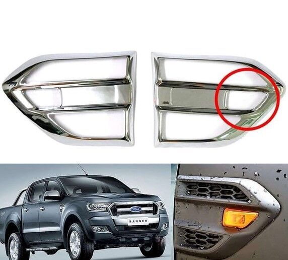 Ford Ranger Uyumlu 2016-2018 Sinyal Çerçevesi Krom