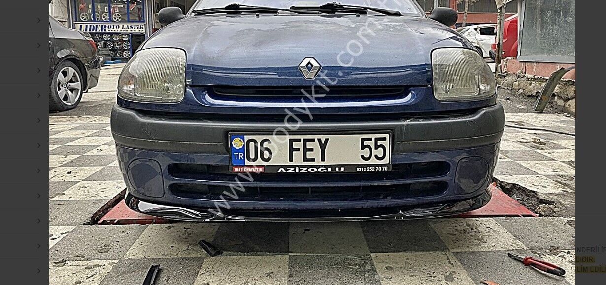 Renault Clio 2 Uyumlu Yedek Parça Ön Lip - Plastik