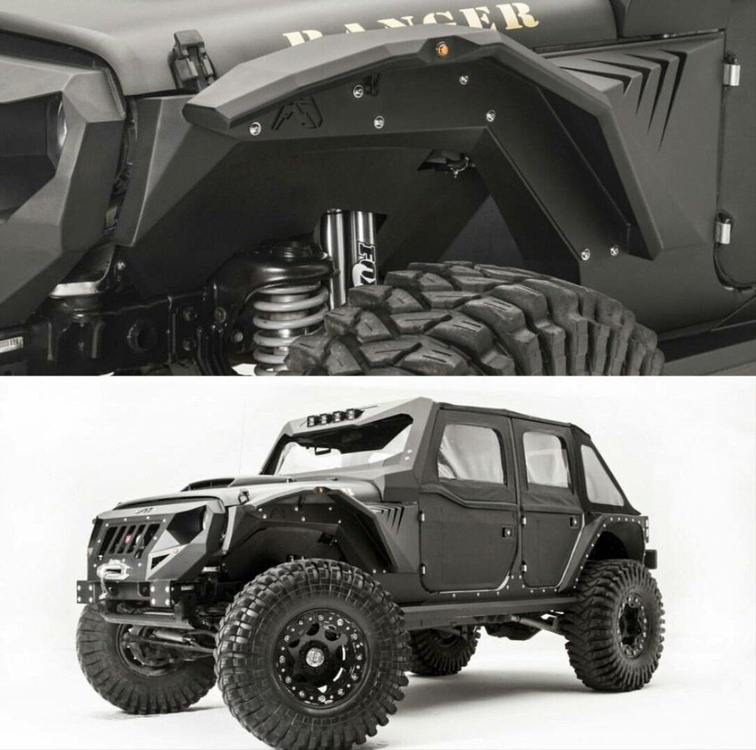 Wrangler JK 2007-2017 İçin Uyumlu Armor Çamurluk Kabartma Seti (Dodik) (Sağ)