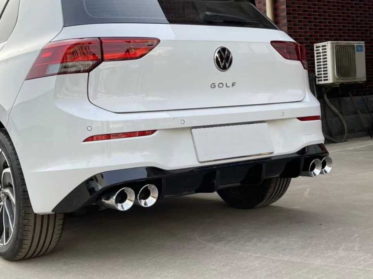 Volkswagen Golf 8 Uyumlu  Sağ Sol Çift Çıkış Difüzör Piano Black