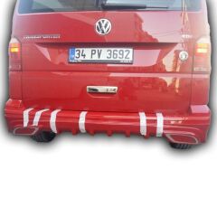 Volkswagen Transporter T7 Uyumlu Yedek Parça Difüzörlü Arka Tampon Eki Boyalı