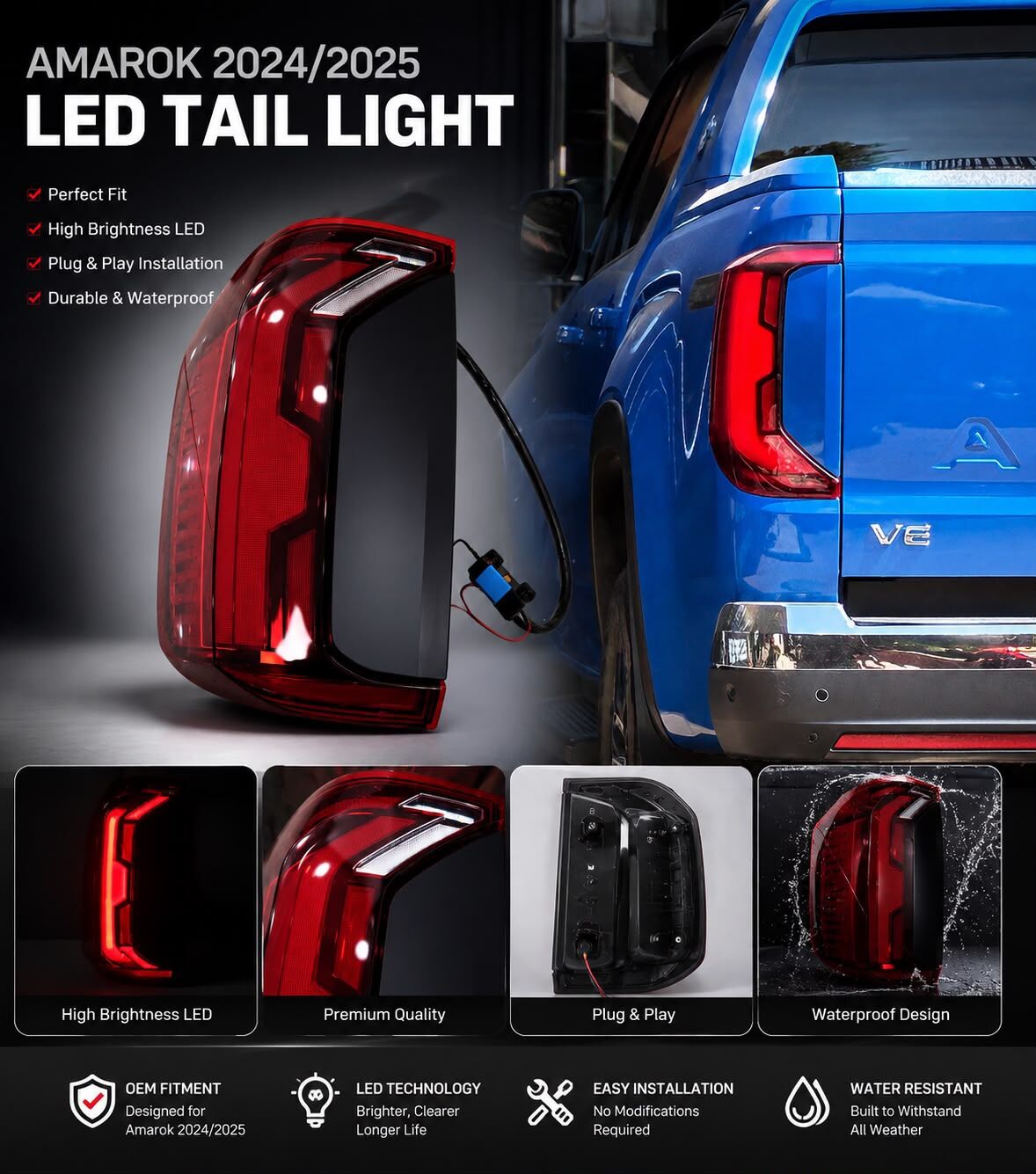 Volkswagen Amarok 2024-2025 Led Stop Lambası