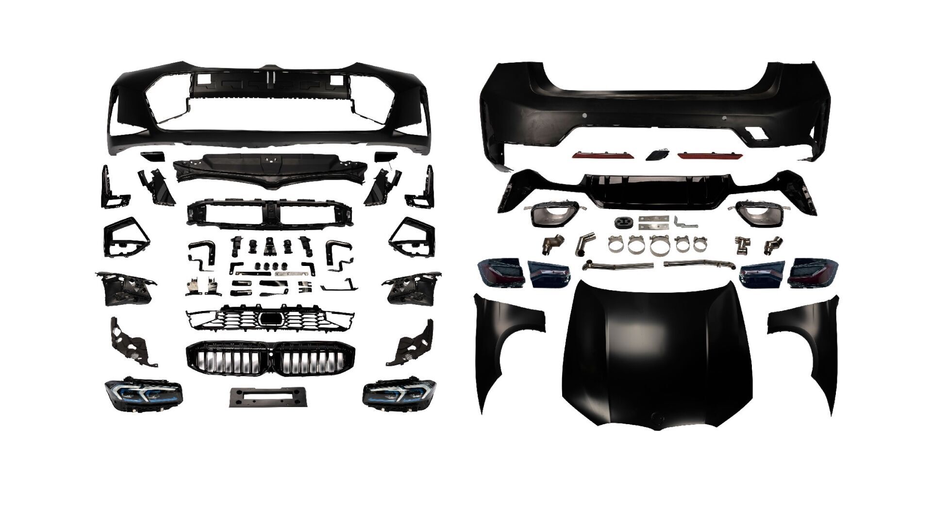 Bmw F30 3 Serisi için Uyumlu 2022+ Yükseltme G20 Facelift Body Kit (Makyajlı Kasa Led Farlı Modeller için)