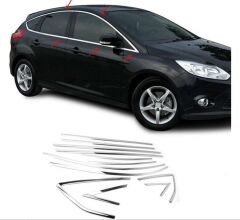 Ford Focus HB 2011-2018  Uyumlu Cam Çıtası Krom