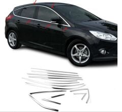 Ford Focus HB 2011-2018  Uyumlu Cam Çıtası Krom