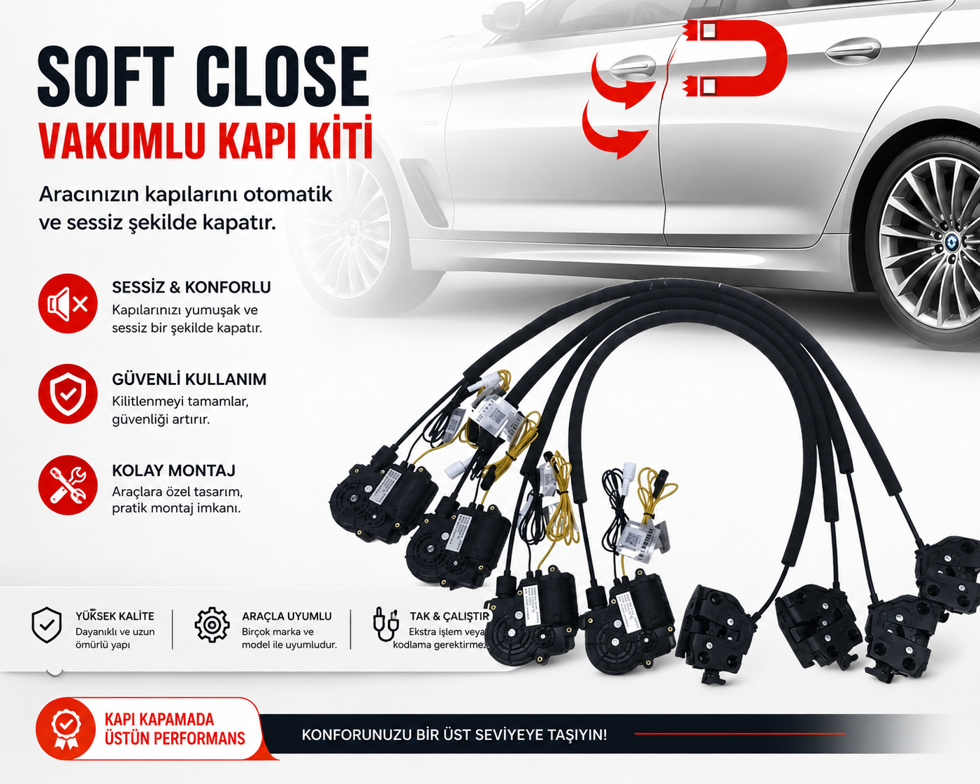 Audi A6 2012-2018 için Uyumlu Q7 2012-2015 Vakum Kapı
