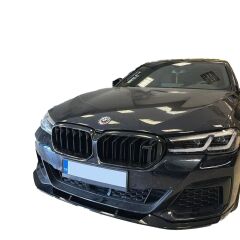 Bmw G30 Lci Uyumlu Ön Tampon Eki Lip 2021 ve Sonrası Parlak Siyah