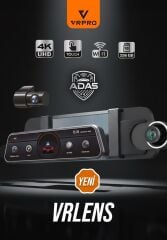 Vr Lens 2 Kameralı 10'' Touch Screen-Adas+Bsd-4k+2k-Loop Recording-Wifi-G Sensor