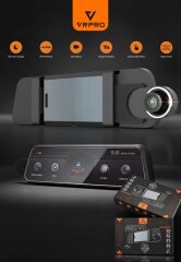 VRLens 2 Kameralı 10'' Touch Screen-Adas+Bsd-4k+2k-Loop Recording-Wifi-G Sensor