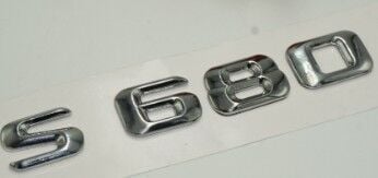 Benz S680 Bagaj Krom Metal 3m 3D Yazı Logo
