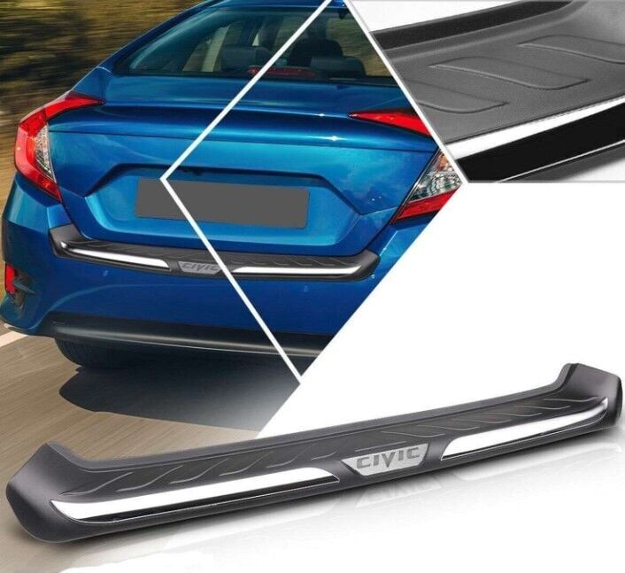 Honda Cıvıc Uyumlu 2016 Sonrası Arka Tampon Eşik Kaplama Abs