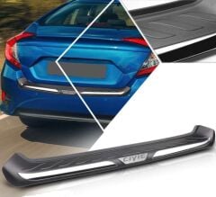 Honda Cıvıc Uyumlu 2016 Sonrası Arka Tampon Eşik Kaplama Abs