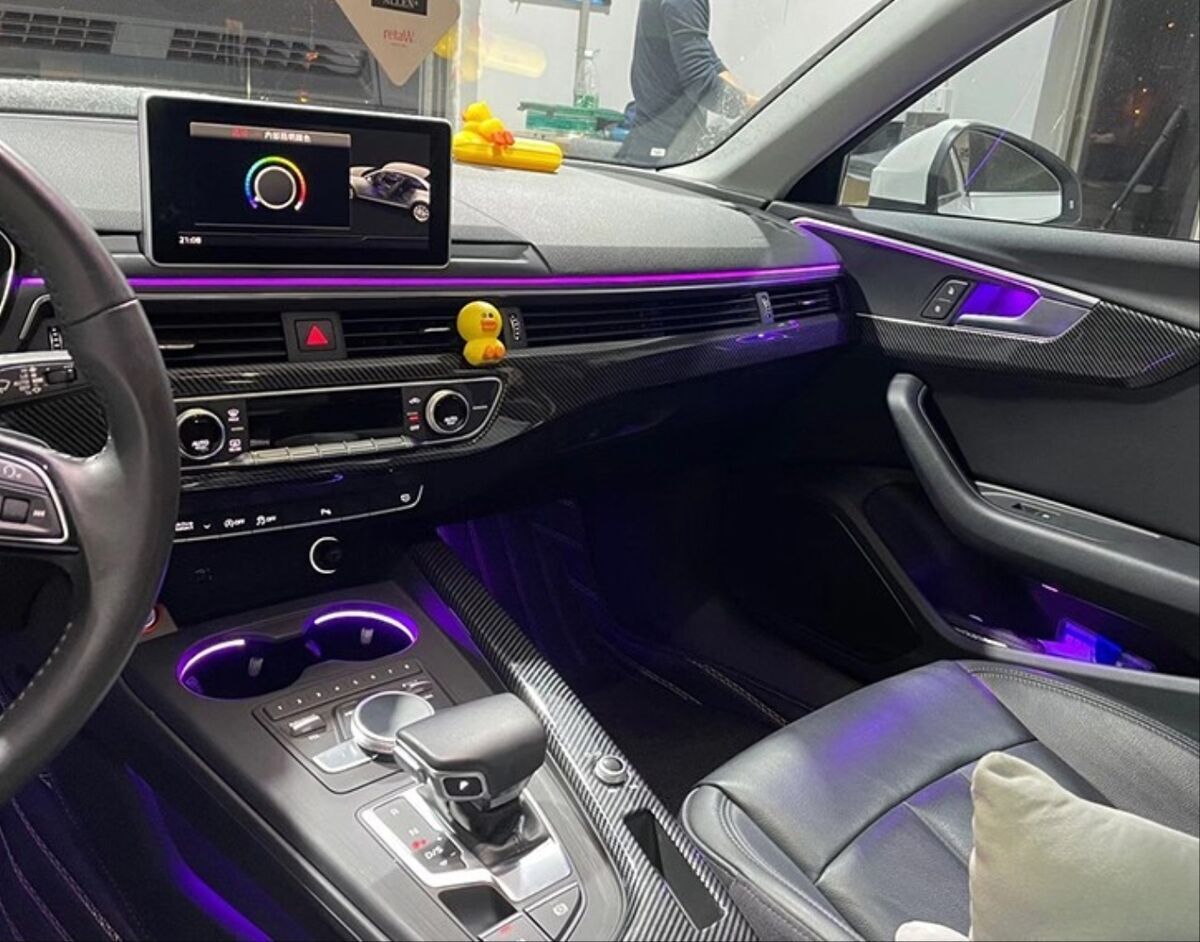 Audi A4 B9 2016+ Için Uyumlu 30 Renk Ambians Aydınlatma (Tek Renk Ambians Olan Araçlar İçin)