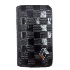 Renault Uyumlu Yedek Parça Fermuarlı Parlak Deri Anahtar Kabı