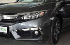 Honda Civic Fc5 Uyumlu  2016-2019 Ön Sis Kaşı Ve Halka Kaplaması Nikelaj